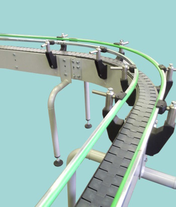 Flex Tab K325 curvilinear conveyor.