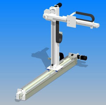 CS series light-duty 3-axis Cartesian industrial robot, X-axis on the ground, timing belt drive