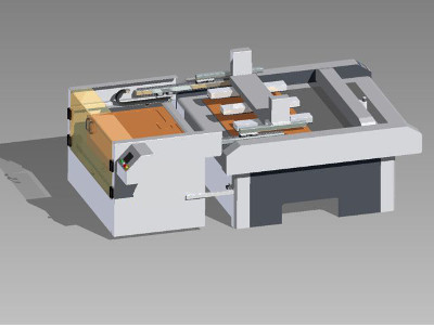 Automatic feeder on wheels for sheet loading on plotter