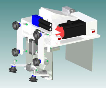 Electrically controlled grippers for depalletizing boxes and cluster-packs