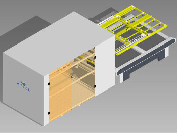 Automatic sheet loader for loading and unloading 3000x2000 panels