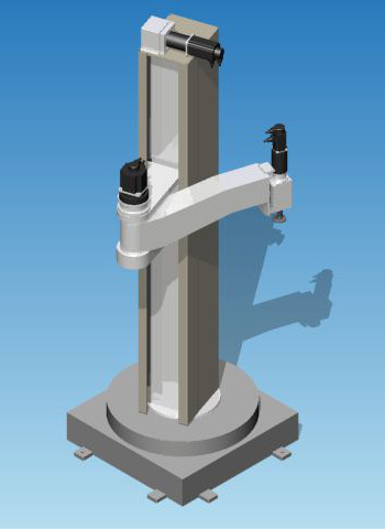 Robot SCARA de columna giratoria utilizado como paletizador