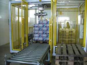 Pallettizzatore alta produttivit rulliera uscita pallet dal pallettizzare